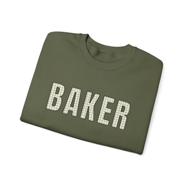 "BAKER" Gingham Style Sweatshirt - Unisex Heavy Blend™ Crewneck Sweatshirt - Image 11