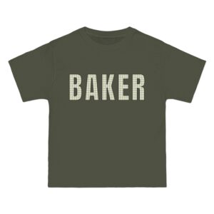 "BAKER" Gingham Style Tshirt - Beefy-T®  Short-Sleeve T-Shirt