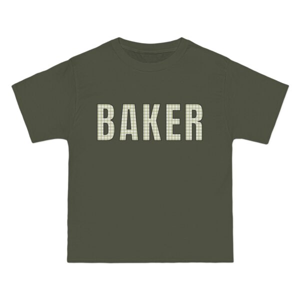 "BAKER" Gingham Style Tshirt - Beefy-T®  Short-Sleeve T-Shirt