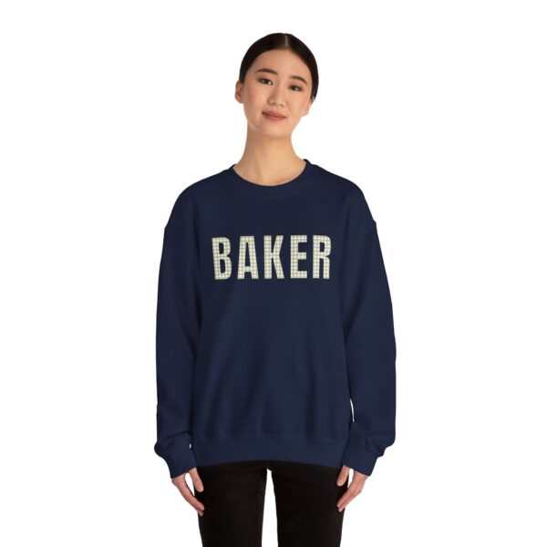 "BAKER" Gingham Style Sweatshirt - Unisex Heavy Blend™ Crewneck Sweatshirt - Image 21