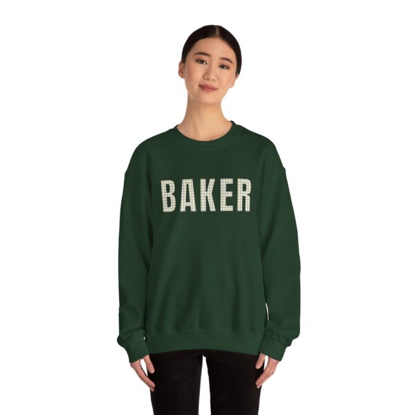 "BAKER" Gingham Style Sweatshirt - Unisex Heavy Blend™ Crewneck Sweatshirt - Image 15