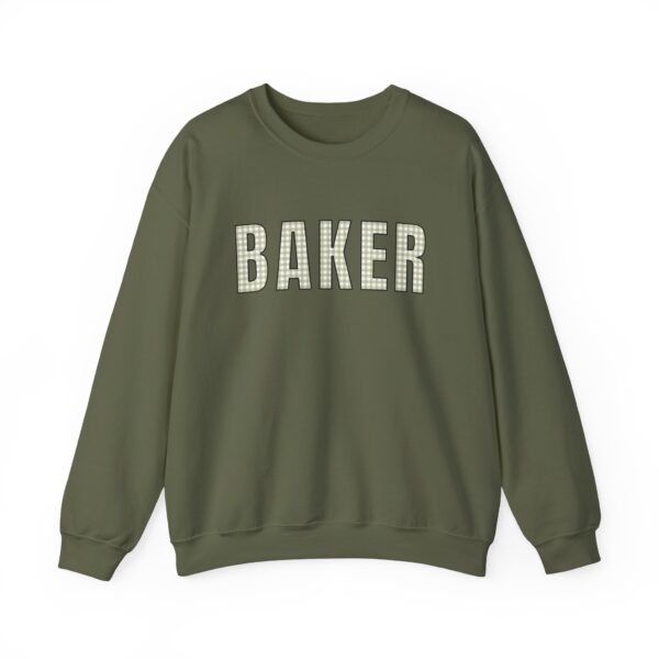 "BAKER" Gingham Style Sweatshirt - Unisex Heavy Blend™ Crewneck Sweatshirt - Image 10