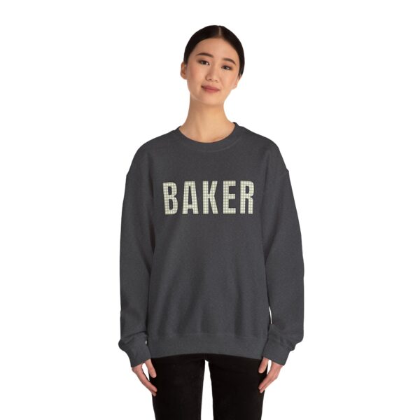 "BAKER" Gingham Style Sweatshirt - Unisex Heavy Blend™ Crewneck Sweatshirt - Image 18