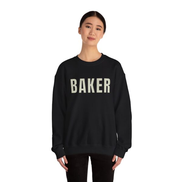 "BAKER" Gingham Style Sweatshirt - Unisex Heavy Blend™ Crewneck Sweatshirt - Image 9