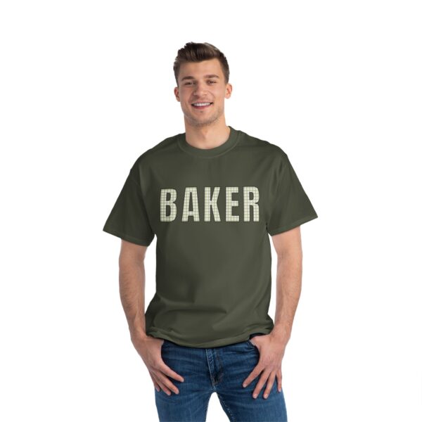 "BAKER" Gingham Style Tshirt - Beefy-T®  Short-Sleeve T-Shirt - Image 2