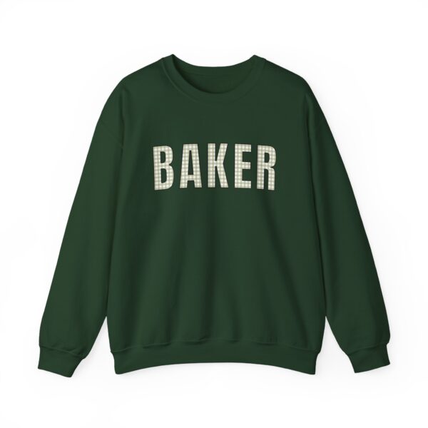 "BAKER" Gingham Style Sweatshirt - Unisex Heavy Blend™ Crewneck Sweatshirt - Image 13