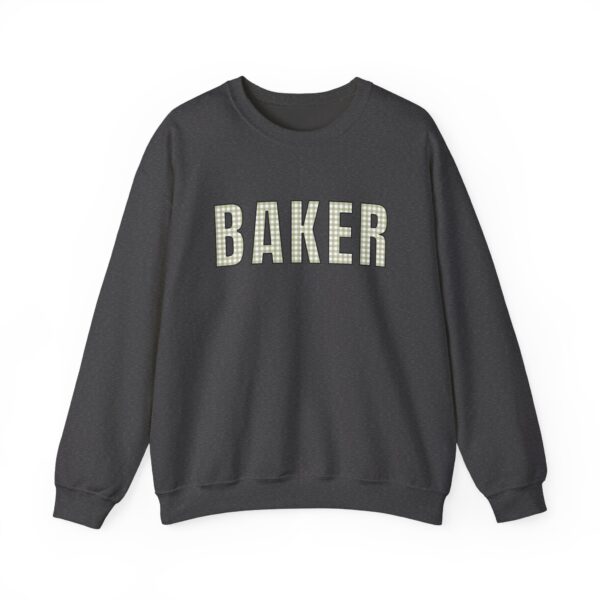 "BAKER" Gingham Style Sweatshirt - Unisex Heavy Blend™ Crewneck Sweatshirt - Image 16