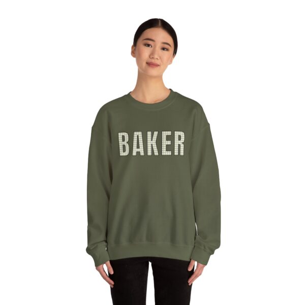 "BAKER" Gingham Style Sweatshirt - Unisex Heavy Blend™ Crewneck Sweatshirt - Image 12